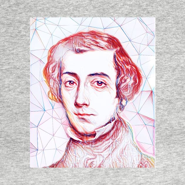 Alexis de Tocqueville Portrait | Alexis de Tocqueville Artwork | Line Art by JustLit